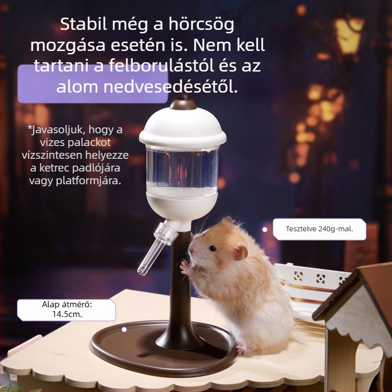 Kano hörcsög ivópalack gömbszeleppel – ivóadagoló hörcsögöknek, tengerimalacoknak és nyulaknak