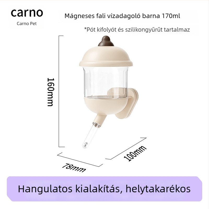 Kano hörcsög ivópalack gömbszeleppel – ivóadagoló hörcsögöknek, tengerimalacoknak és nyulaknak