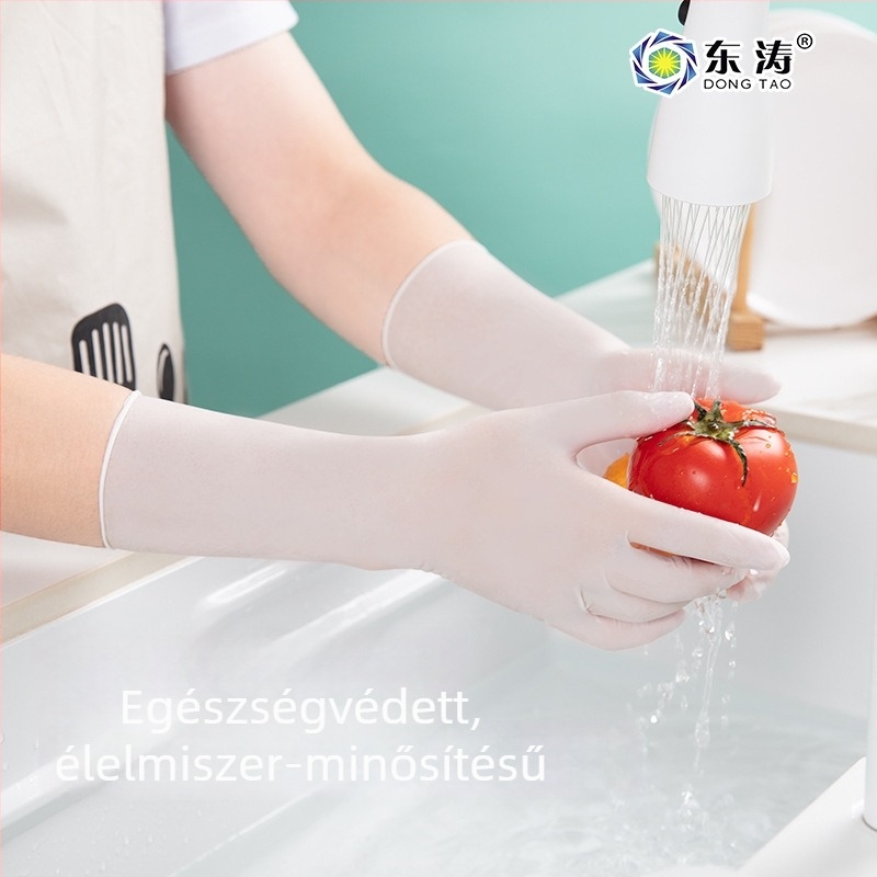 Élelmiszer-minőségű nitril kesztyűk, vékony, 29 cm hosszú, 48 darabos csomagolás