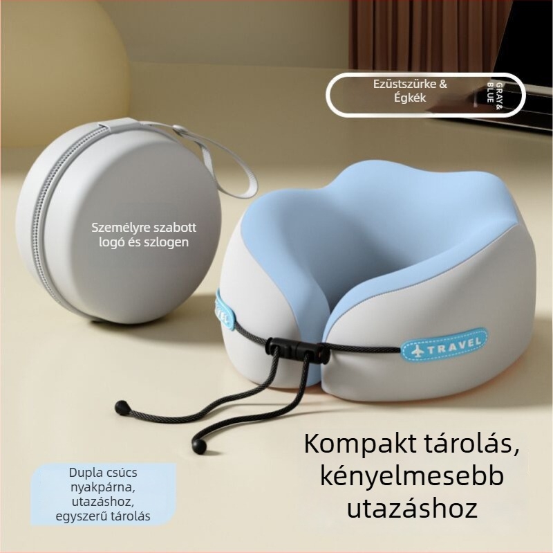 mainyer U-alakú utazó párna memóriahab töltettel, Ice Silk huzat, modern minimalist stílus, felnőtteknek