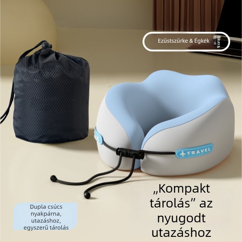 mainyer U-alakú utazó párna memóriahab töltettel, Ice Silk huzat, modern minimalist stílus, felnőtteknek