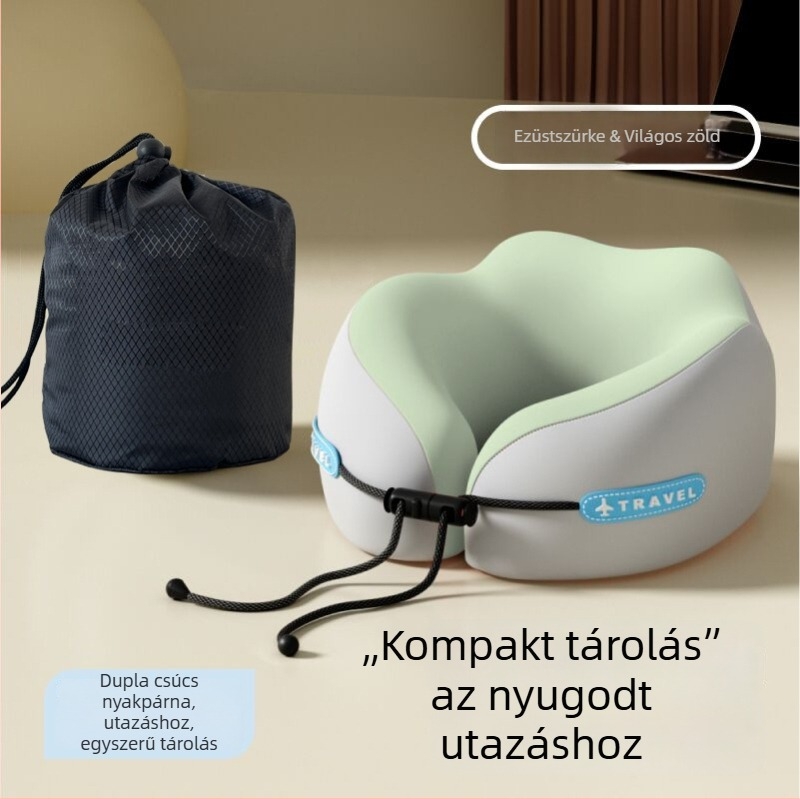 mainyer U-alakú utazó párna memóriahab töltettel, Ice Silk huzat, modern minimalist stílus, felnőtteknek