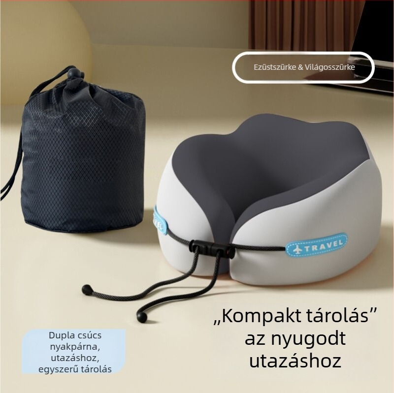 mainyer U-alakú utazó párna memóriahab töltettel, Ice Silk huzat, modern minimalist stílus, felnőtteknek