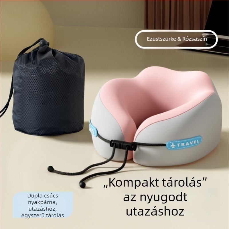 mainyer U-alakú utazó párna memóriahab töltettel, Ice Silk huzat, modern minimalist stílus, felnőtteknek