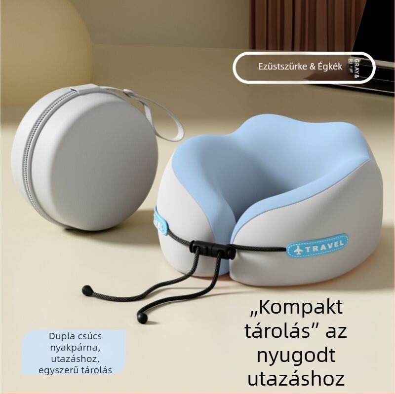mainyer U-alakú utazó párna memóriahab töltettel, Ice Silk huzat, modern minimalist stílus, felnőtteknek