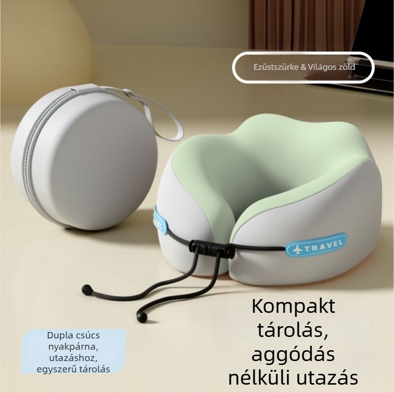 mainyer U-alakú utazó párna memóriahab töltettel, Ice Silk huzat, modern minimalist stílus, felnőtteknek