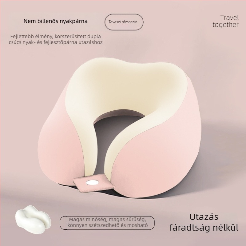 mainyer U-alakú utazó párna memóriahab töltettel, Ice Silk huzat, modern minimalist stílus, felnőtteknek