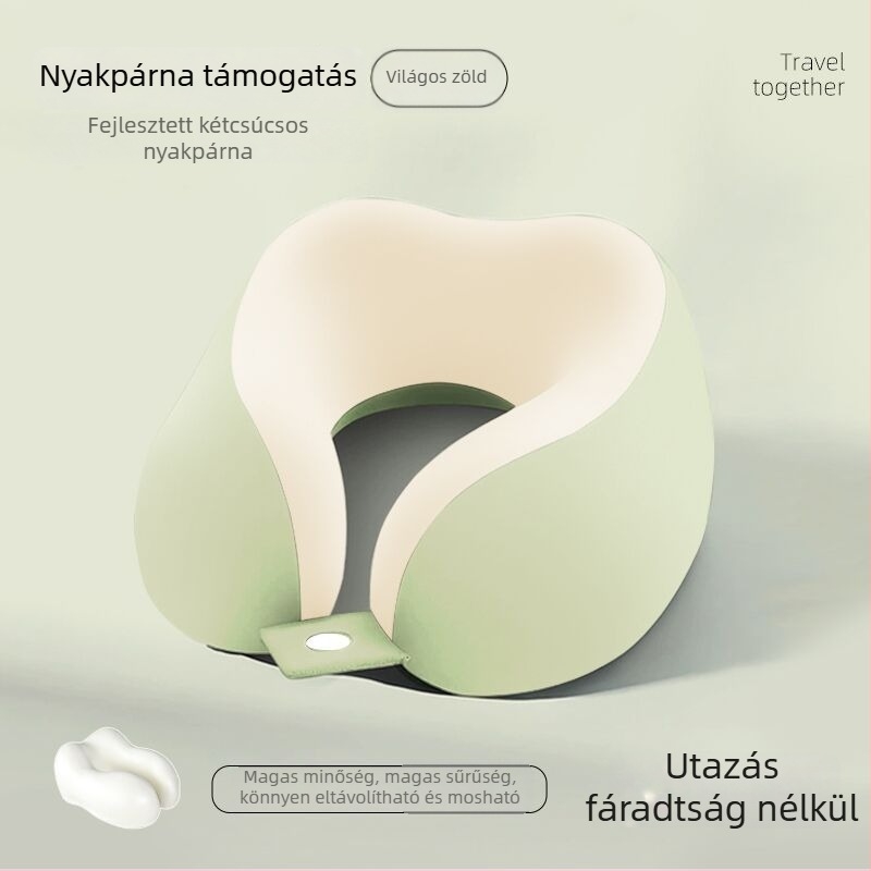 mainyer U-alakú utazó párna memóriahab töltettel, Ice Silk huzat, modern minimalist stílus, felnőtteknek