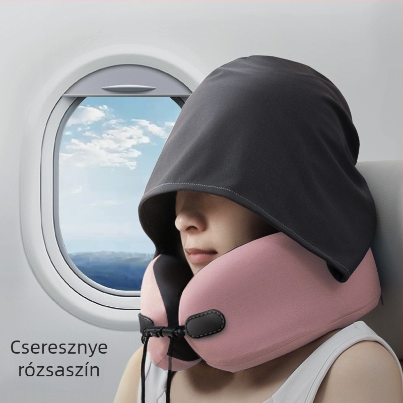 Wabin Pipe Utazó nyakpárna – U-alakú memóriahab, poliészter huzat, felnőtteknek