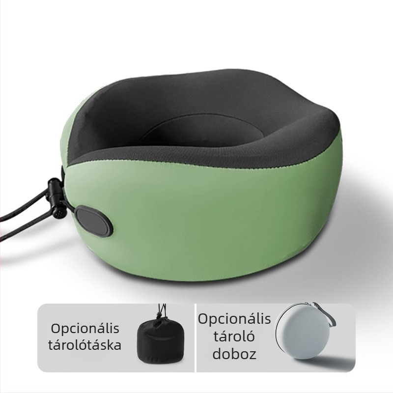 Wabin Pipe Utazó nyakpárna – U-alakú memóriahab, poliészter huzat, felnőtteknek