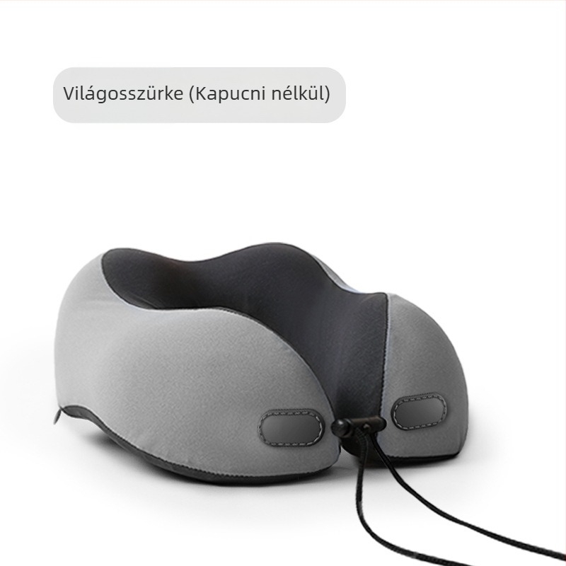 Wabin Pipe Utazó nyakpárna – U-alakú memóriahab, poliészter huzat, felnőtteknek