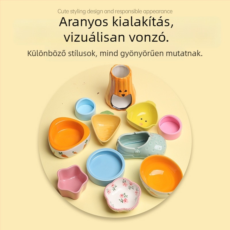 Kerámiás kisállat etető tál – Weibi, Modell C036014, Anti-tipp védelem