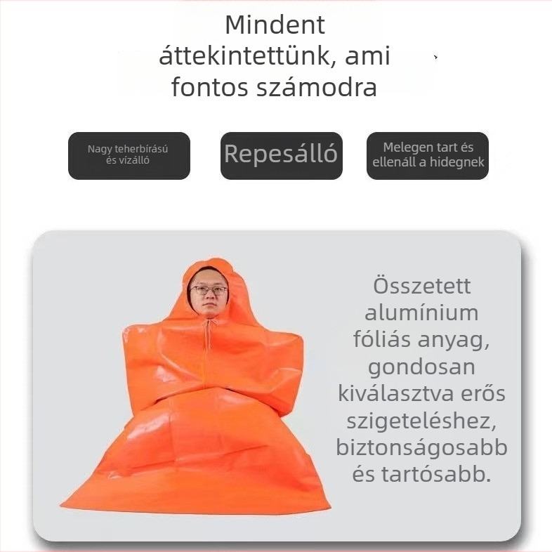 Gyerekeknek szóló hálózsák, boríték-stílusú, PE alumíniumfóliás béléssel és anyaggal, 320 g