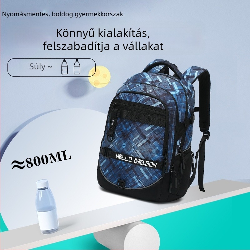 Herden Gimnáziumi hátizsák – ultra könnyű, nagy kapacitású, bővíthető, terheléscsökkentő, görbült vállpántok