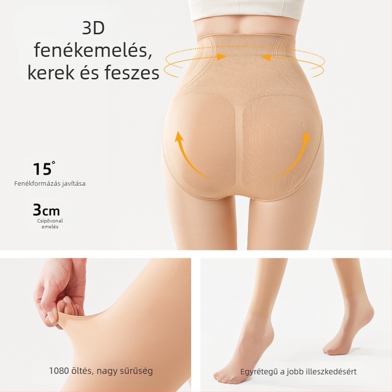 Petite méret, 140 cm magasságú, magas derekú hasformázó harisnya, testszínű, 185 cm hosszú