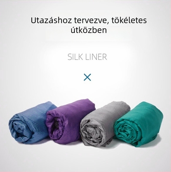 Személyre szabott selyem hálózsák fejpárnával, kényelmes és tiszta, tartós kempingezéshez és szállodai használatra