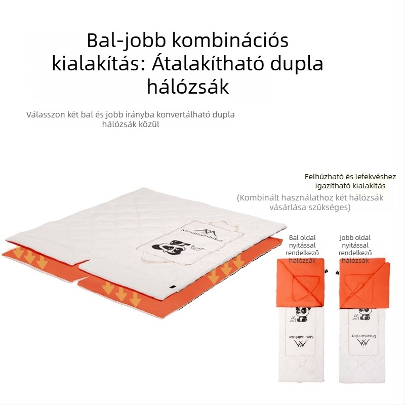 Panda párnás hálózsák és kemping takaró | Mountain Guest | Felépítés típusa: boríték típus | Felnőtteknek
