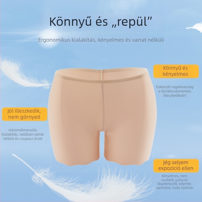 Női Ice Silk rövidnadrág nyárra, könnyű és vékony, középmagas derekú, pamut bélés