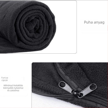 Boríték-stílusú fleece hálózsák felnőtteknek, 500 g, fleece anyag és bélés
