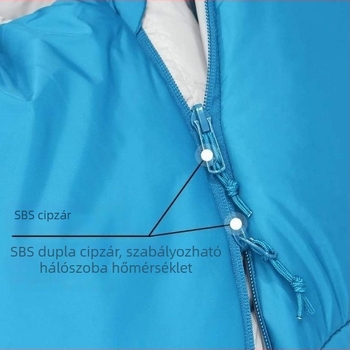 Téli hálózsák felnőtteknek, pamut töltettel, vízálló és szélálló, mumia stílus
