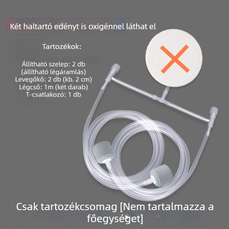 Kompakt akváriumi oxigénpumpa, újratölthető mini levegőztető halaknak, teljesen automata és csendes otthoni használatra