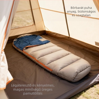 Felnőtt hálózsák, mumia stílus, töltet spun cotton, Peach skin anyag, súly 700 g