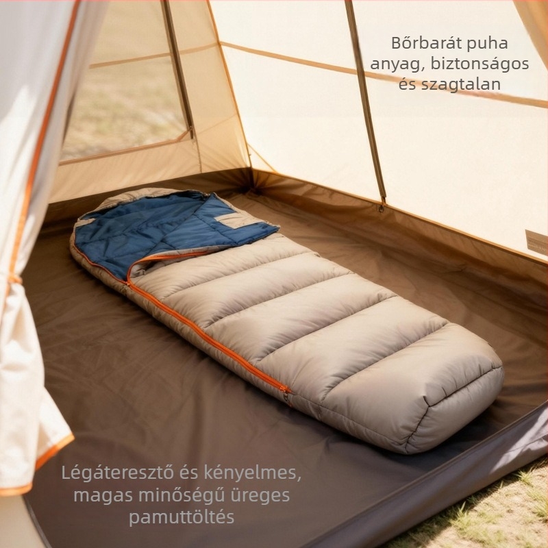 Felnőtt hálózsák, mumia stílus, töltet spun cotton, Peach skin anyag, súly 700 g