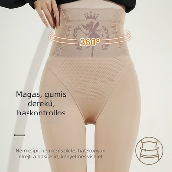 Plusz méretű fleece-sel bélelt meleg leggings, hasi- és csípőemelés, magas derék