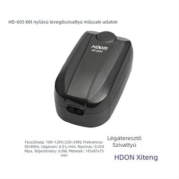Xiteng HDOM 601-605 akváriumi oxigénpumpa, súly körülbelül 0,7 kg, importálás nélkül