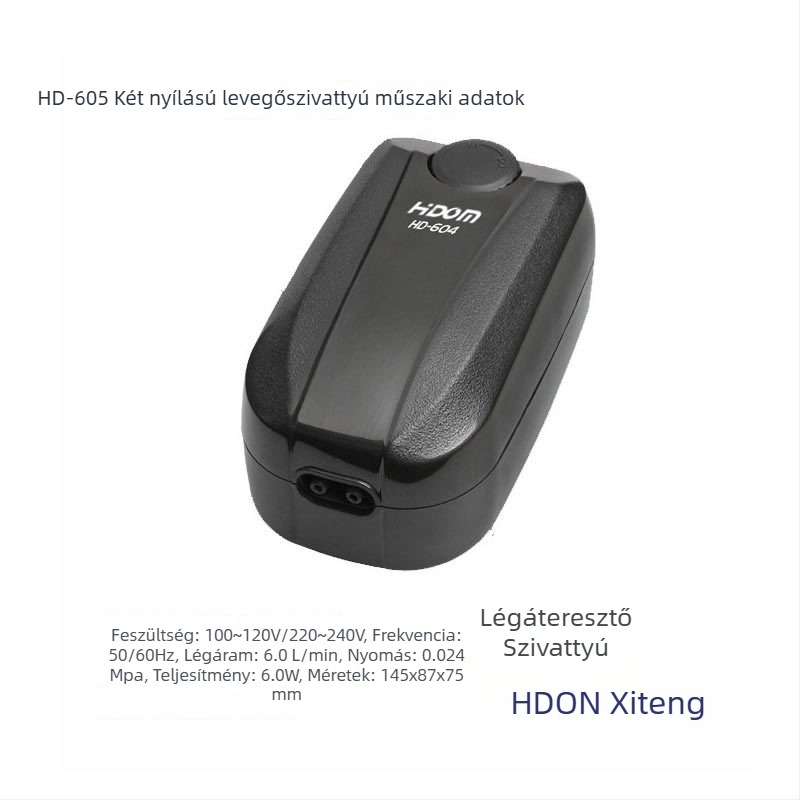 Xiteng HDOM 601-605 akváriumi oxigénpumpa, súly körülbelül 0,7 kg, importálás nélkül