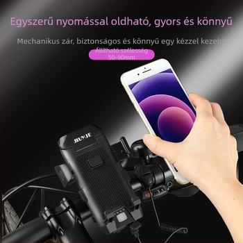 Hissuke 4 az 1-ben kerékpár lámpa: első fényszóró és kürt, egy kattintással rögzíthető telefon tartó, hegyi kerékpárhoz világítás • Márka: Hissuke