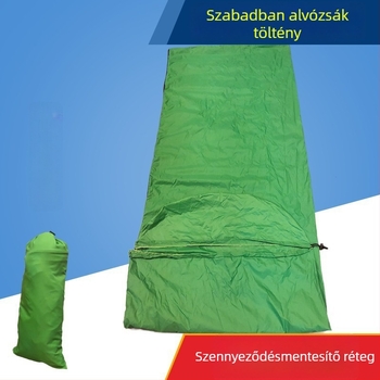 Boríték stílusú hálzsák belső bélés felnőtteknek; töltet 200 g/m2 hollow cotton, bélés és külső anyag 380 nylon, súly 1 kg