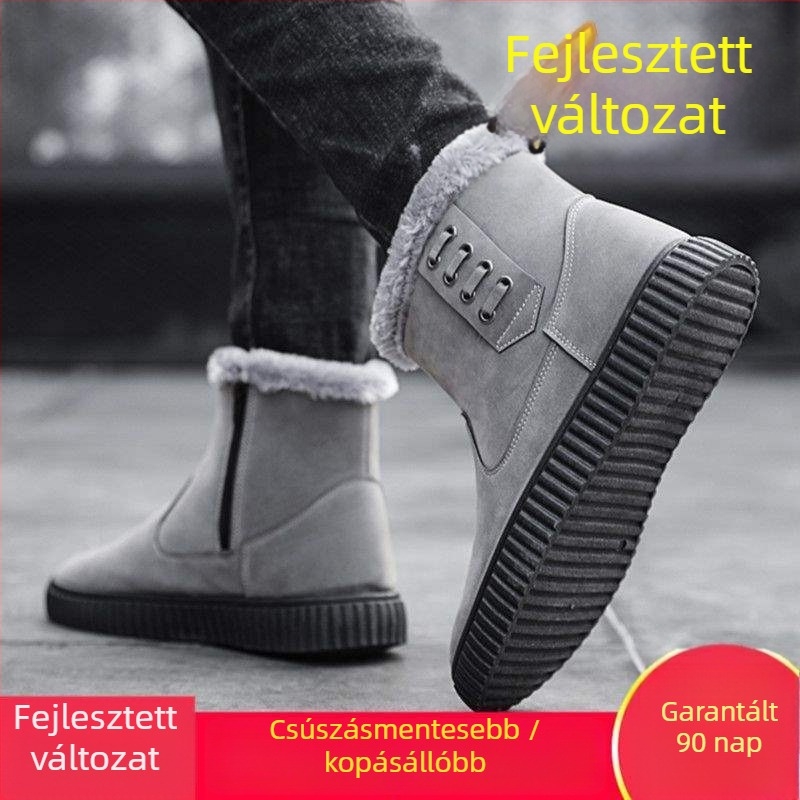 Hótaposó bakancs - vízálló, meleg, fleece-beléssel, Ultra-Fiber Leather felső rész, gumitalp