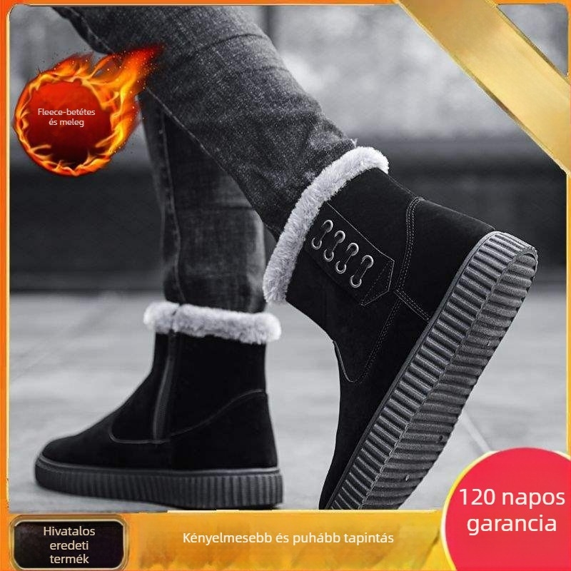 Hótaposó bakancs - vízálló, meleg, fleece-beléssel, Ultra-Fiber Leather felső rész, gumitalp
