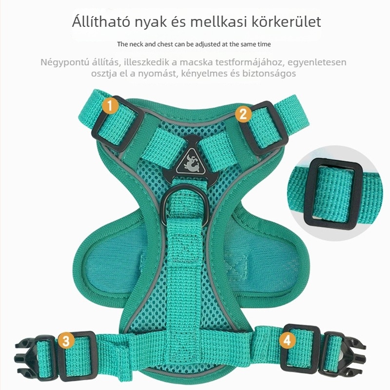 Bei Le macskamellhám hálós anyagból, 100 darabos csomag