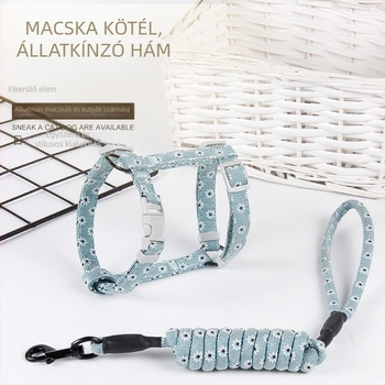 Macska hám és póráz – japán stílus, állítható, vászon anyag, Billion Pet, 200 darabos csomag