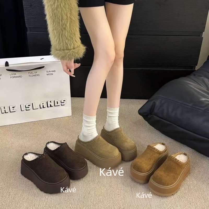 Birkenstock-stílusú magasságot növelő platform papucs, 7 cm emelés, suede felső, PU belső, gumi talp, casual stílus, ősz 2025