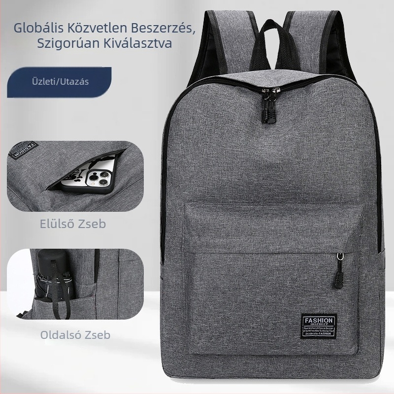Városi minimalistikus hátizsák, kapacitás 20–35 L, Oxford anyag, 13 hüvelykes laptophoz ideális, görbült vállpánt