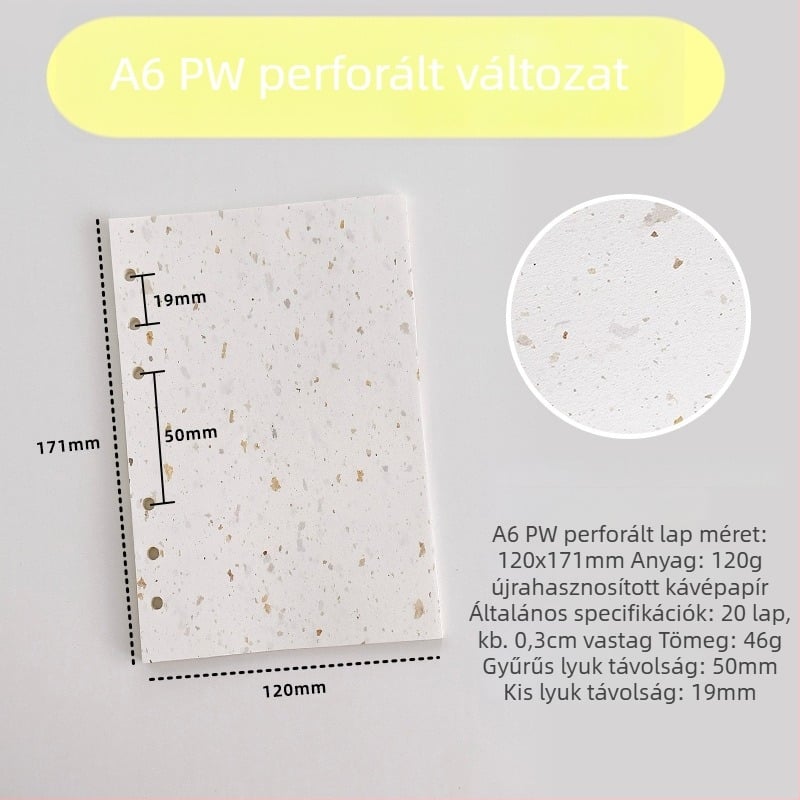 Belső oldal refillhez – újrahasznosított kávépapír; import: Nem; IP engedély: Nem