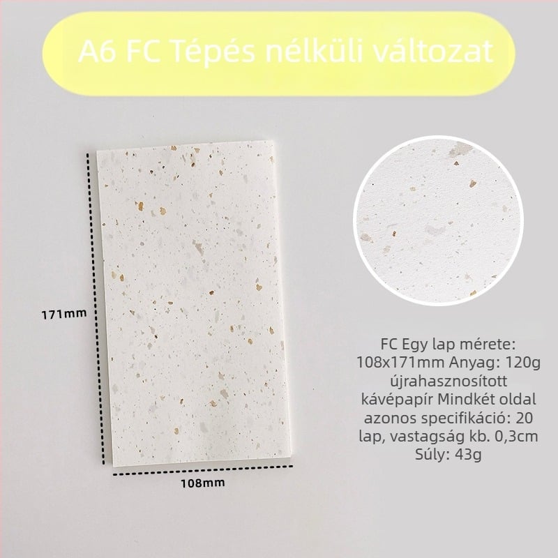 Belső oldal refillhez – újrahasznosított kávépapír; import: Nem; IP engedély: Nem