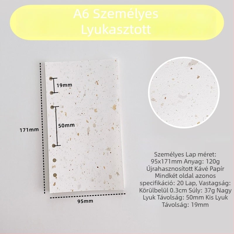 Belső oldal refillhez – újrahasznosított kávépapír; import: Nem; IP engedély: Nem