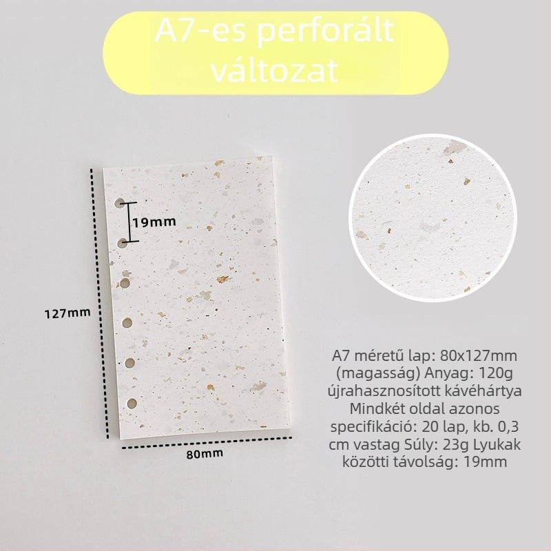 Belső oldal refillhez – újrahasznosított kávépapír; import: Nem; IP engedély: Nem