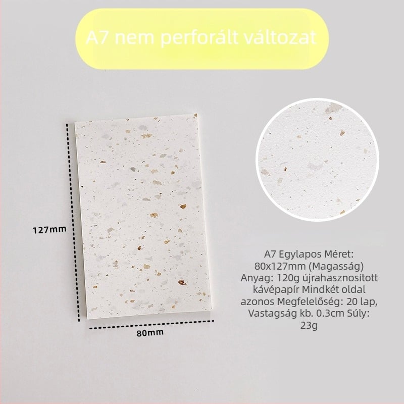 Belső oldal refillhez – újrahasznosított kávépapír; import: Nem; IP engedély: Nem