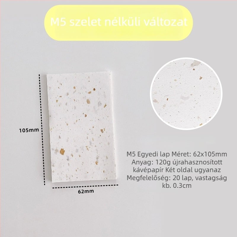 Belső oldal refillhez – újrahasznosított kávépapír; import: Nem; IP engedély: Nem