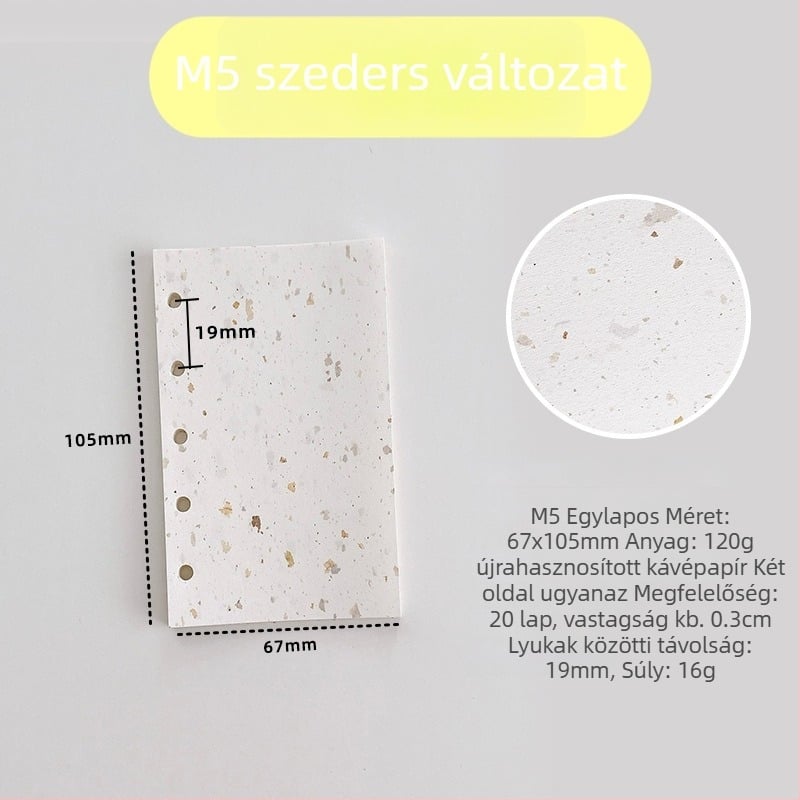 Belső oldal refillhez – újrahasznosított kávépapír; import: Nem; IP engedély: Nem