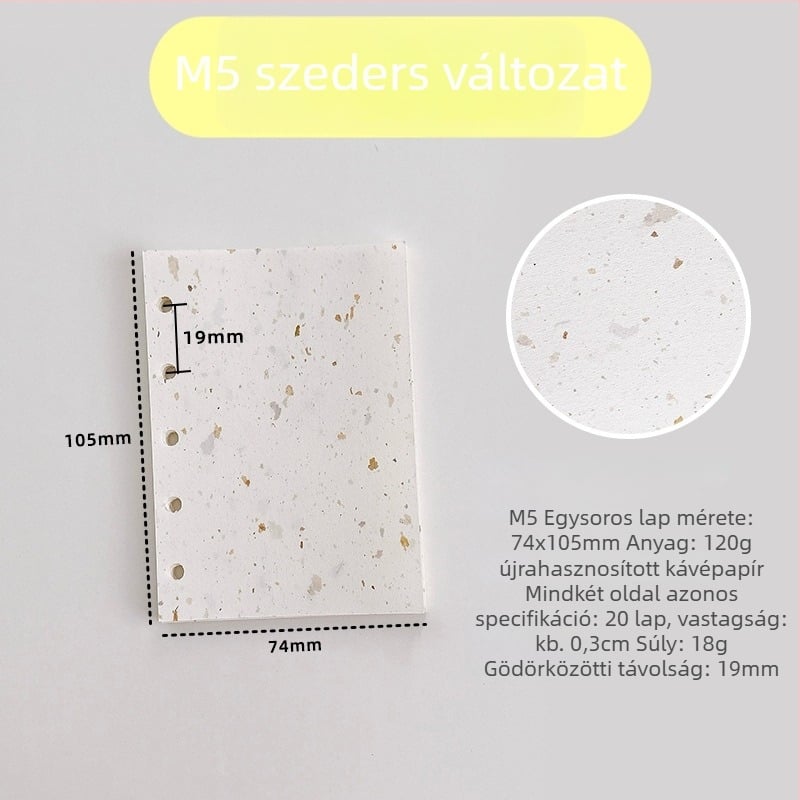 Belső oldal refillhez – újrahasznosított kávépapír; import: Nem; IP engedély: Nem