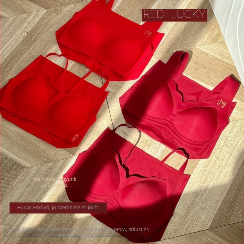 Vezeték nélküli melltartó készlet, seamless, légáteresztő, kényelmes, oldalsó kontroll, 3/4 kosár