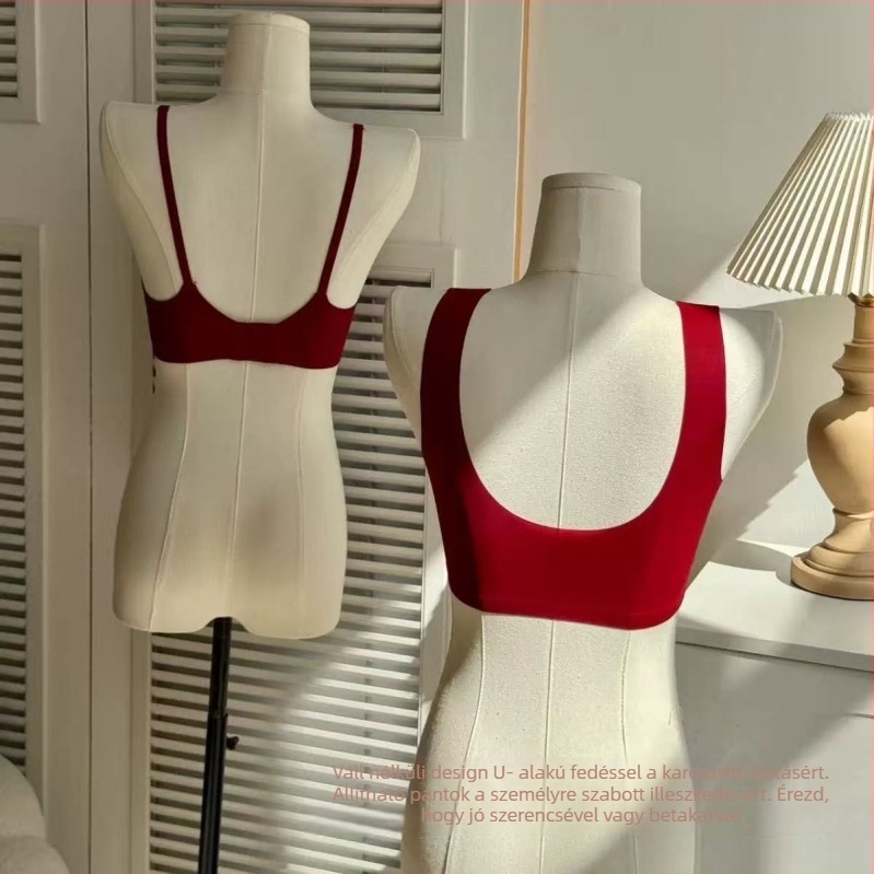 Vezeték nélküli melltartó készlet, seamless, légáteresztő, kényelmes, oldalsó kontroll, 3/4 kosár