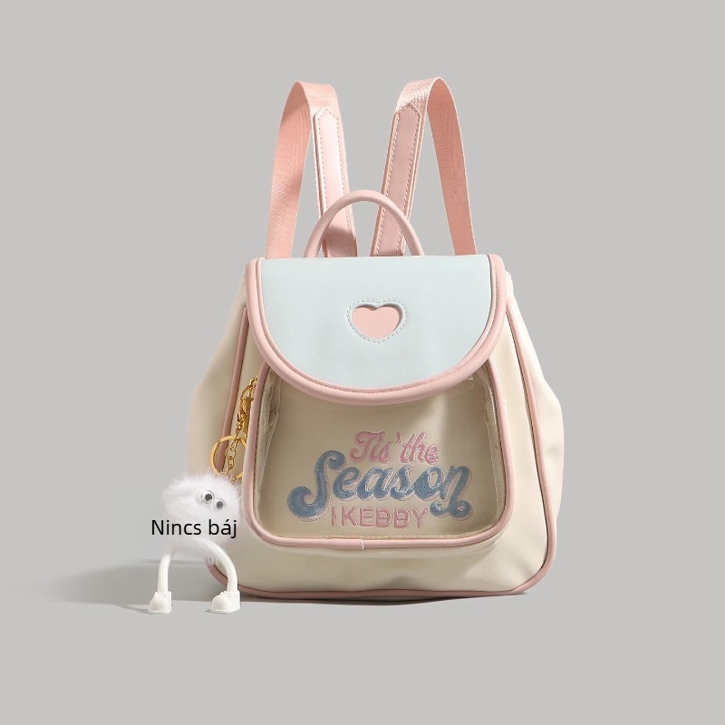 Női hátizsák - PU anyag, poliészter bélés, fedeles zárás, 2025 nyár, terheléscsökkentő kialakítás