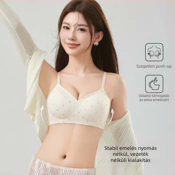 Sima varrású bustier Jelly-Strips puha támasztással, Push-Up, 3/4 kosár formázott, hátul négy sor kapocs